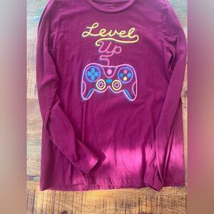 dip 'Level Up' Gamer Graphic Long Sleeve Tee - Magenta size XL (16)